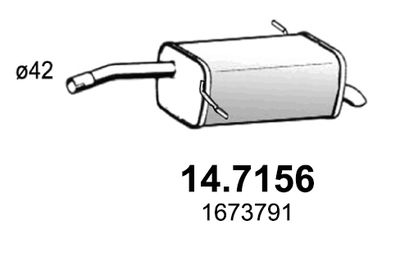  147156 ASSO Глушитель выхлопных газов конечный