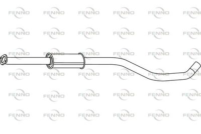  P43153 FENNO Средний глушитель выхлопных газов