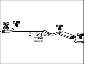  0164860 MTS Глушитель выхлопных газов конечный