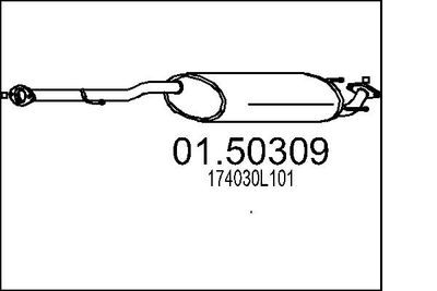  0150309 MTS Средний глушитель выхлопных газов