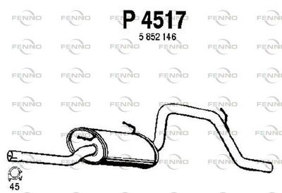  P4517 FENNO Глушитель выхлопных газов конечный