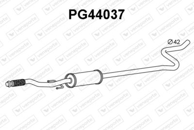  PG44037 VENEPORTE Предглушитель выхлопных газов