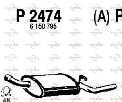  P2474 FENNO Глушитель выхлопных газов конечный