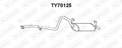  TY70125 VENEPORTE Глушитель выхлопных газов конечный