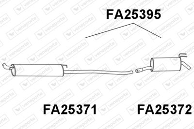  FA25395 VENEPORTE Глушитель выхлопных газов конечный