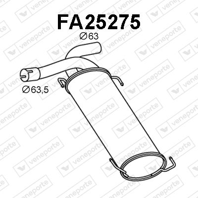  FA25275 VENEPORTE Глушитель выхлопных газов конечный