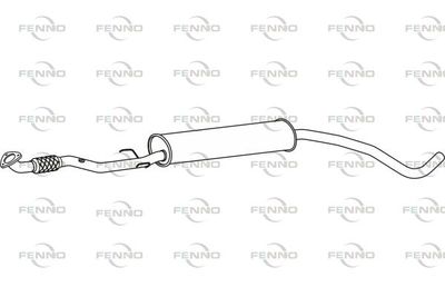  P43104 FENNO Средний глушитель выхлопных газов