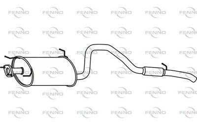  P62002 FENNO Глушитель выхлопных газов конечный