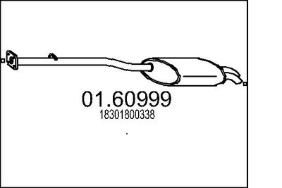  0160999 MTS Глушитель выхлопных газов конечный