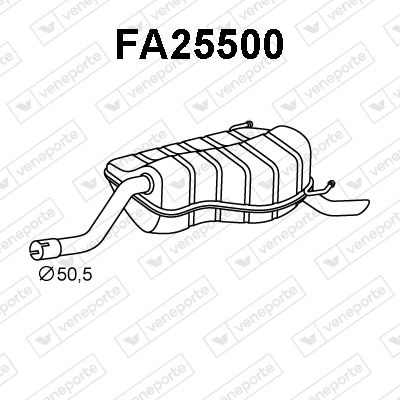  FA25500 VENEPORTE Глушитель выхлопных газов конечный