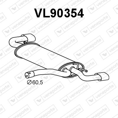  VL90354 VENEPORTE Глушитель выхлопных газов конечный