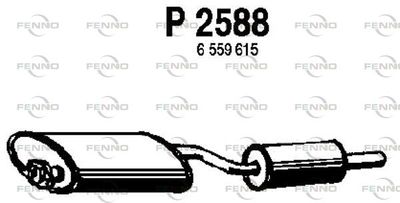  P2588 FENNO Средний глушитель выхлопных газов