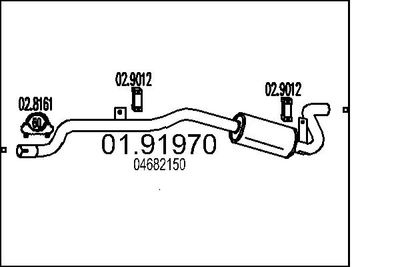  0191970 MTS Глушитель выхлопных газов конечный