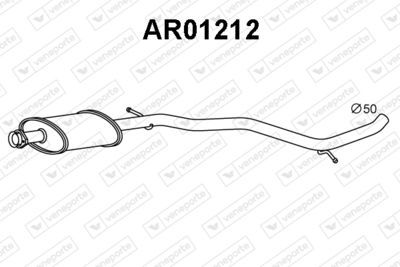  AR01212 VENEPORTE Средний глушитель выхлопных газов