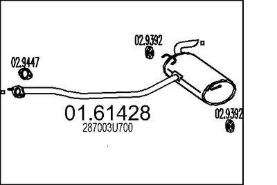  0161428 MTS Глушитель выхлопных газов конечный
