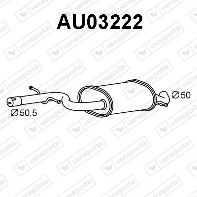  AU03222 VENEPORTE Предглушитель выхлопных газов