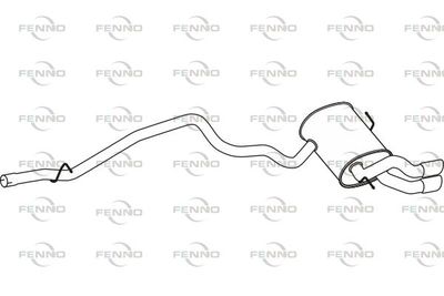  P72192 FENNO Глушитель выхлопных газов конечный