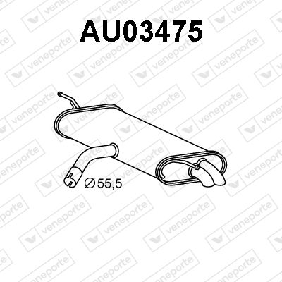  AU03475 VENEPORTE Глушитель выхлопных газов конечный