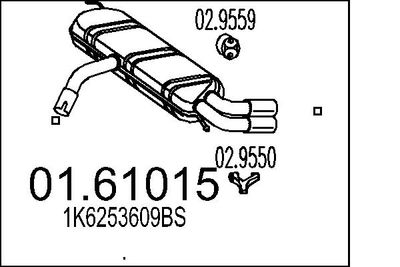  0161015 MTS Глушитель выхлопных газов конечный