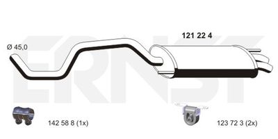  121224 ERNST Глушитель выхлопных газов конечный