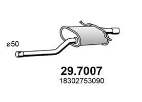  297007 ASSO Глушитель выхлопных газов конечный