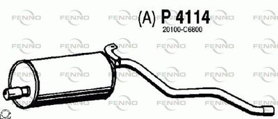  P4114 FENNO Глушитель выхлопных газов конечный