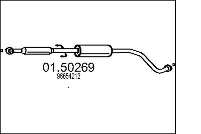  0150269 MTS Средний глушитель выхлопных газов