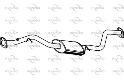  P3423 FENNO Средний глушитель выхлопных газов