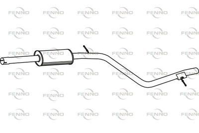  P1931 FENNO Средний глушитель выхлопных газов
