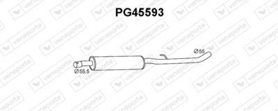  PG45593 VENEPORTE Средний глушитель выхлопных газов