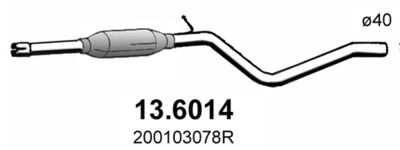  136014 ASSO Средний глушитель выхлопных газов