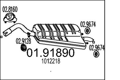  0191890 MTS Глушитель выхлопных газов конечный