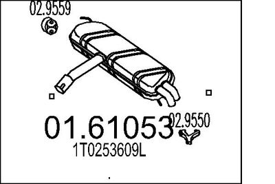  0161053 MTS Глушитель выхлопных газов конечный