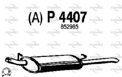  P4407 FENNO Глушитель выхлопных газов конечный