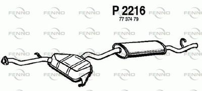  P2216 FENNO Глушитель выхлопных газов конечный