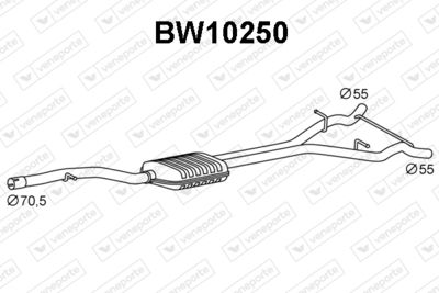  BW10250 VENEPORTE Предглушитель выхлопных газов