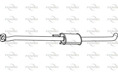  P31002 FENNO Средний глушитель выхлопных газов