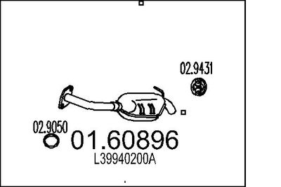  0160896 MTS Глушитель выхлопных газов конечный