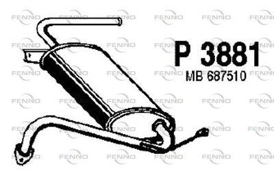  P3881 FENNO Глушитель выхлопных газов конечный