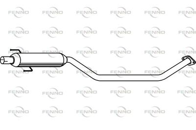  P6980 FENNO Средний глушитель выхлопных газов