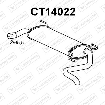  CT14022 VENEPORTE Глушитель выхлопных газов конечный