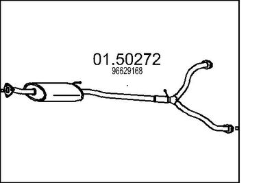  0150272 MTS Средний глушитель выхлопных газов
