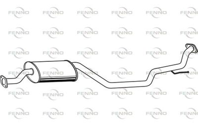  P4081 FENNO Средний глушитель выхлопных газов