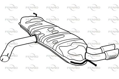  P5564 FENNO Глушитель выхлопных газов конечный