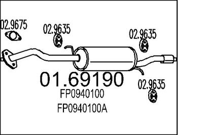  0169190 MTS Глушитель выхлопных газов конечный
