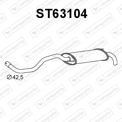  ST63104 VENEPORTE Глушитель выхлопных газов конечный