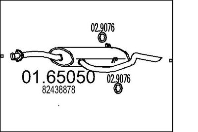  0165050 MTS Глушитель выхлопных газов конечный