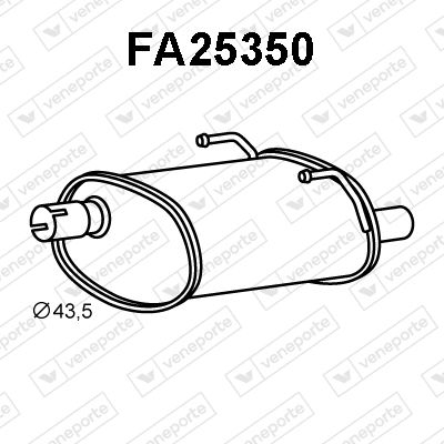  FA25350 VENEPORTE Глушитель выхлопных газов конечный