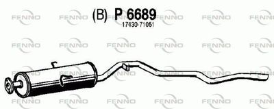  P6689 FENNO Глушитель выхлопных газов конечный