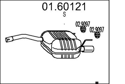  0160121 MTS Глушитель выхлопных газов конечный